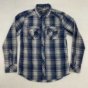 BKE Standard Fit Long Sleeve Pearl Snap Shirt Men's Size Small